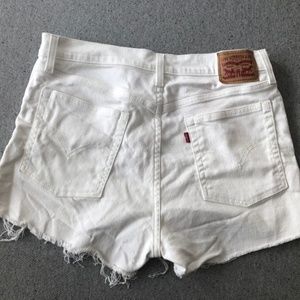 Levi’s White Denim Shorts